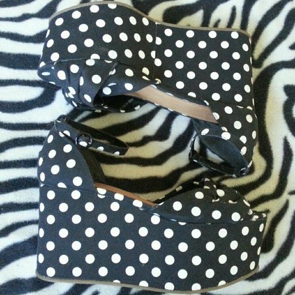 ASOS Polka Dot Flatforms size 8