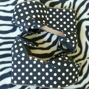 ASOS Polka Dot Flatforms size 8