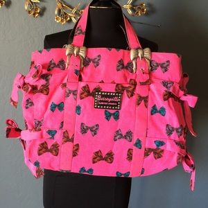 Betsey Johnson Pink Bows Weekender tote bag