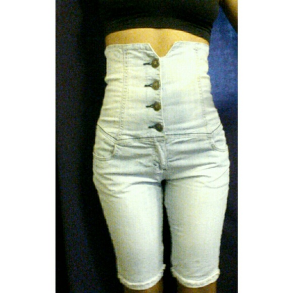 High-Waist Knee Length Jeans