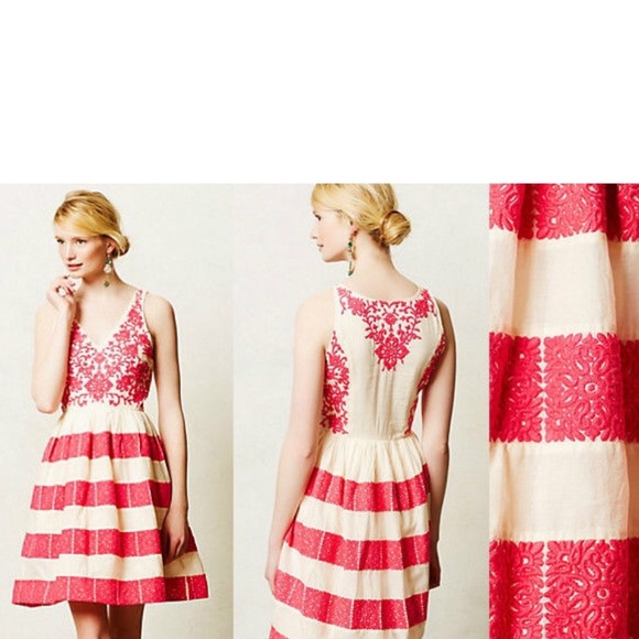 🔱SOLD 🔱Anthropologie Azalea Stitched Dress - Picture 2 of 4