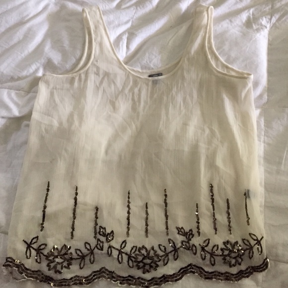 American Eagle Outfitters Tops - NWOT Sheer Sequined Tank