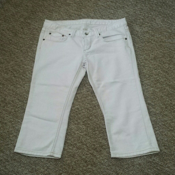 White Denim Capri Pants