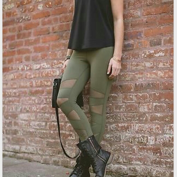 lululemon athletica Pants - LULULEMON Tech Mesh Tights - Fatigue Green