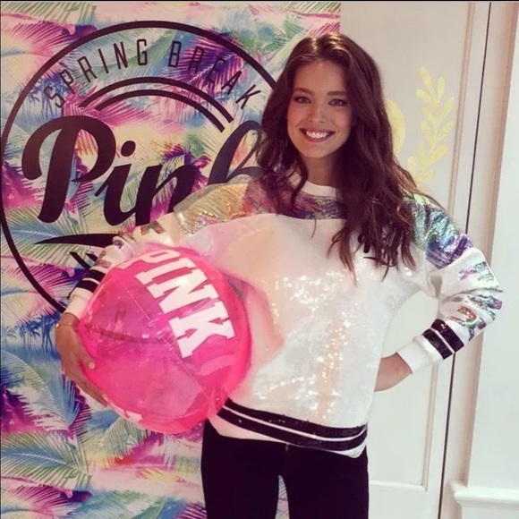 Pink VS Limited Edition Varsity Crew 001 - Picture 4 of 4