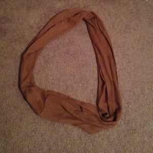 Brown infinity scarf