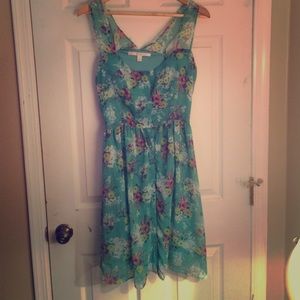 Floral button dress