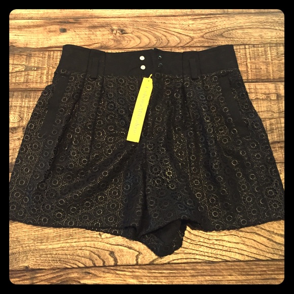 High waisted cotton Catherine Malandrino shorts