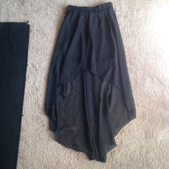 Black High/Low Skirt