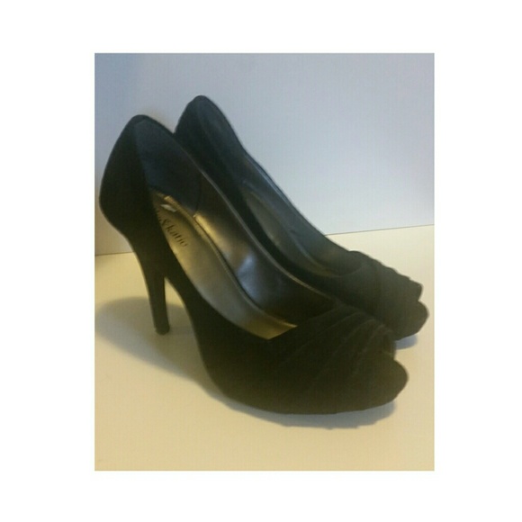 Black Peep Toe Pumps