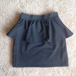 Black Pencil Skirt w/Ruffles