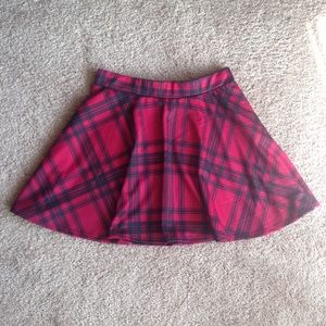 Red Plaid Skirt