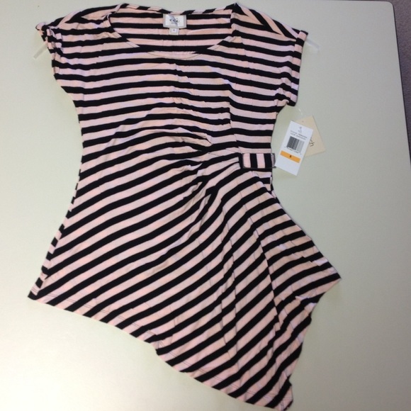 Eci stripped short sleeve top SIZE S