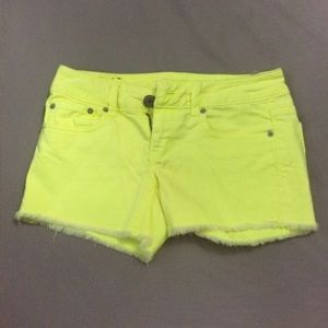 American Eagle Neon Yellow Shorts