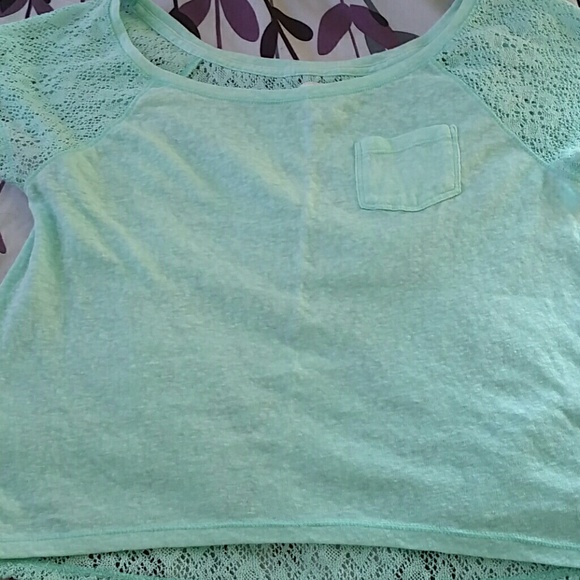 Turquoise color crop top from Gilly Hicks