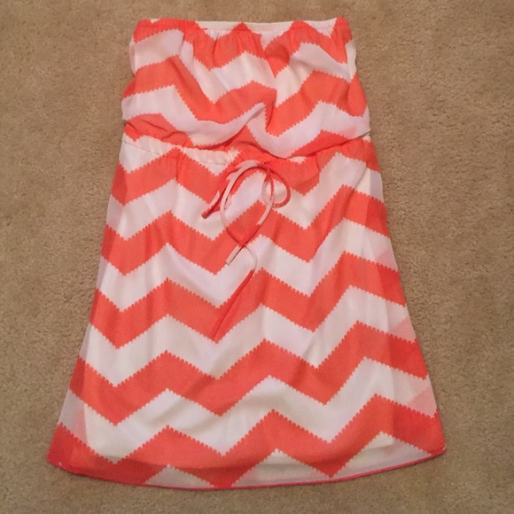 Strapless Chevron Dress