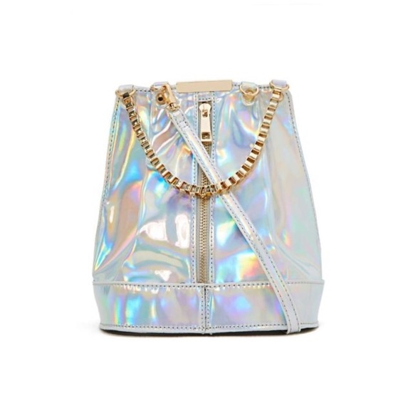 Nasty Gal Handbags - ✳️final price✳️Holographic bucket bag NWT