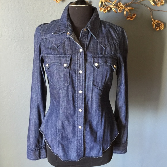 True religion denim western shirt