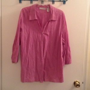 Sag harbor light pink blouse size 2X
