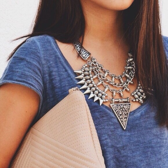 Jewelry | Studded Statement Necklace - Picture 2 of 4