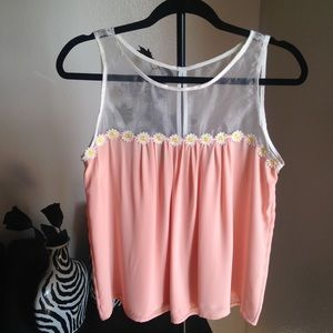 Cute Pink Daisy Top