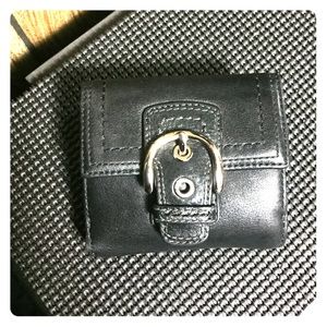 Coach black leather wallet