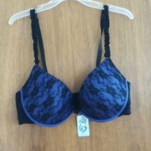Black and blue bra