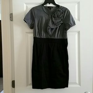 Black Two-Toned Shirt Dress