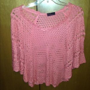 Coral poncho style shirt