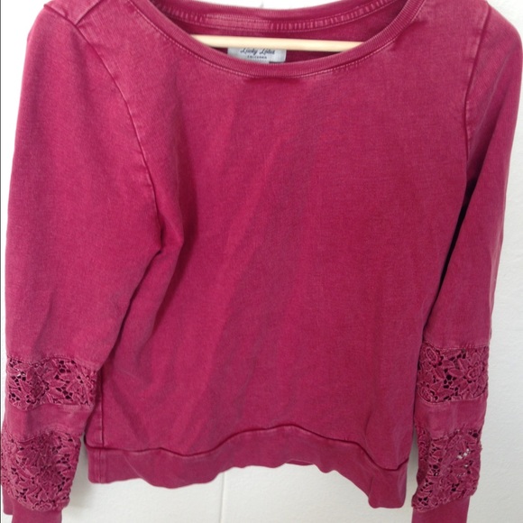 Lucky Lotus Red Pullover Sweatshirt - Picture 1 of 2
