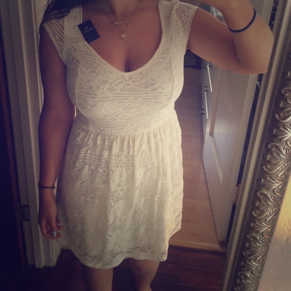 Hollister white lace sun dress!