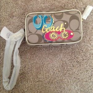 Coach mini clutch, wallet, or camera case