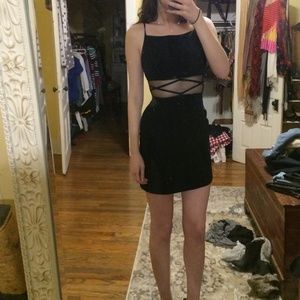 Amazing LBD with mesh cutout