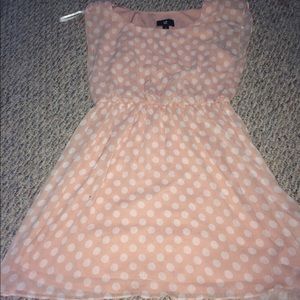 Pink polka dot dress