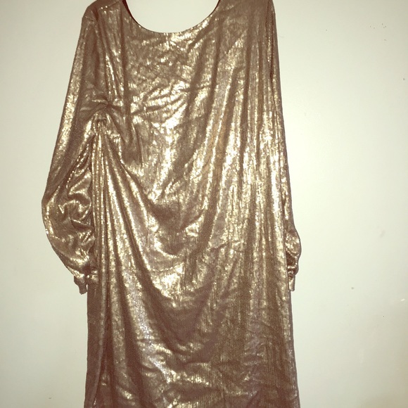 Plus size Gold Shimmer Dress