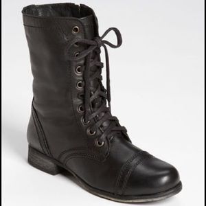 Steve Madden Black Military Boot (Never Worn)
