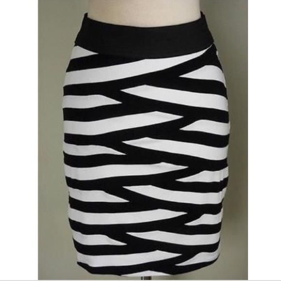 White House Black Market Dresses & Skirts - White House Black Market Diagonal Striped Skirt. L