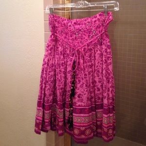 Flower bead tie skirt