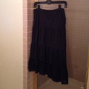 Black tiered skirt