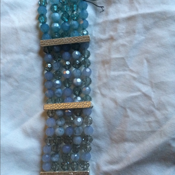 Light blue beaded bracelet