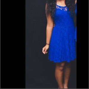 Royal blue lace dress