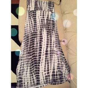Tie Dye Print Long Maxi Skirt