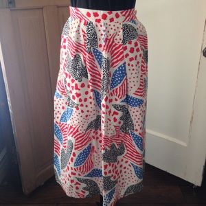 Groovy Abstract Midi Skirt