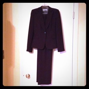 3 Piece Tahari brown pinstripe suit