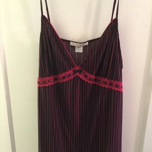 Black and red striped nightgown