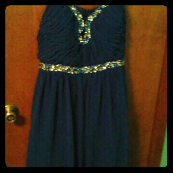 Royal blue plus size dress