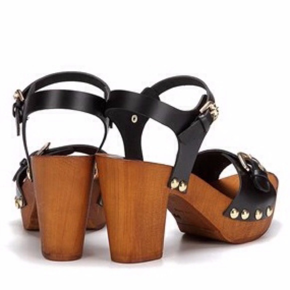 NWT HP HOTIC BLACK SANDALS. Sz 38 - Picture 2 of 3