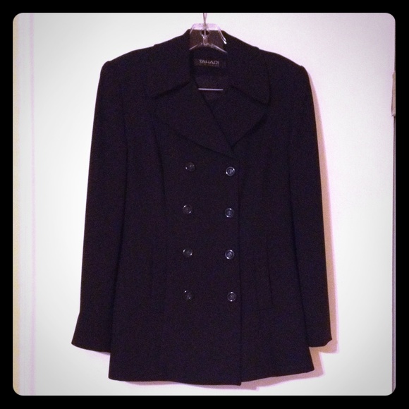 Tahari size 4 2 Pc suit navy blue
