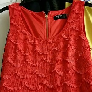 Orange fringe Guess dress