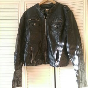 Faux leather jacket